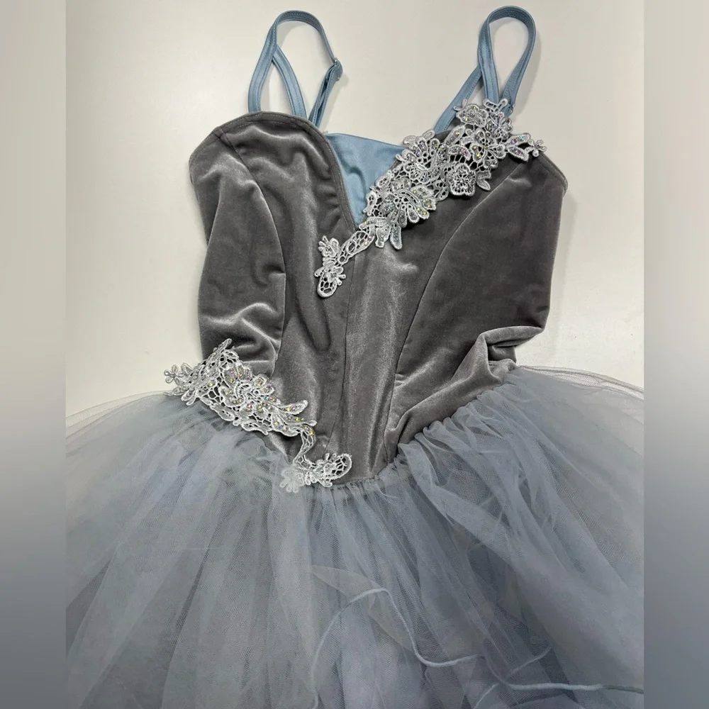 Weissman Camisole Degas Tutu Ballet Costume ‘Woodland’ Blue Size Adult Medium - Picture 6 of 11